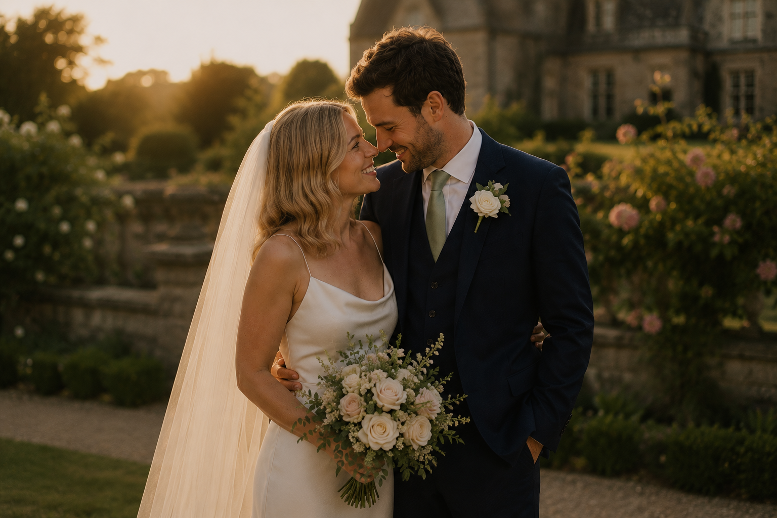 Sneaky photo of the happy couple